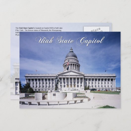 ユタ州キャピトル建物ソルトレイクシティ ポストカード (正面/裏面)