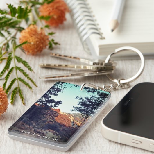 ユタ州キーリング、キャニオントレイルシオン国立公園 キーホルダー (正面右)