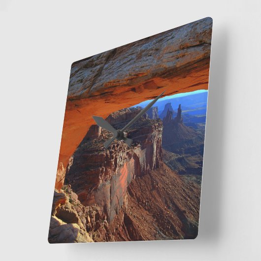 ユタ州サンライズのメサアーチ スクエア壁時計 (傾斜)