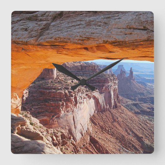 ユタ州サンライズのメサアーチ スクエア壁時計 (正面)