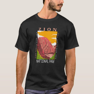 ユタ州ザイオン国立公園ザイオンキャニオン ディストressed ヴィンテージTシャツ Tシャツ
