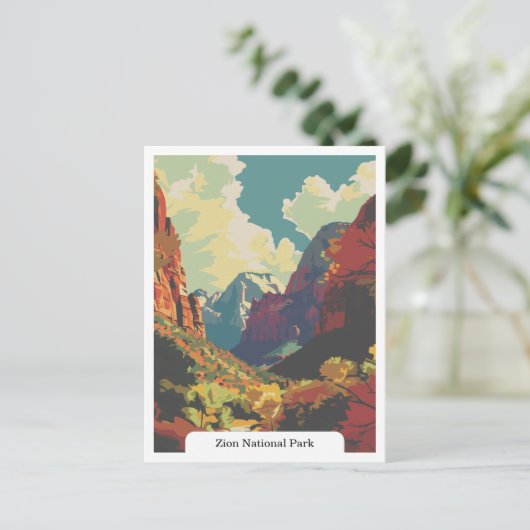 ユタ州シオン国立公園 ポストカード (スタンド正面)