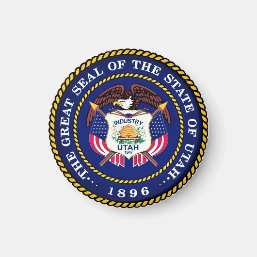 ユタ州シール マグネット (正面)