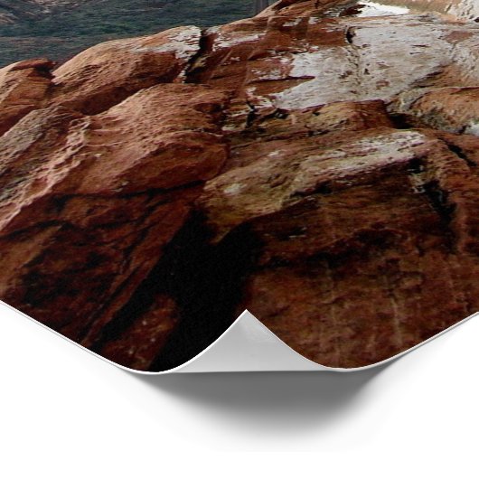 ユタ州ジオンパークの素晴らしい自然風景 ポスター (角)