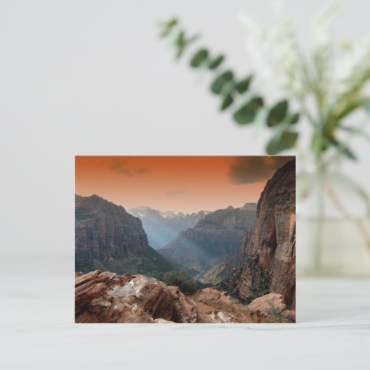 ユタ州ジオンパークの素晴らしい自然風景 ポストカード (スタンド正面)