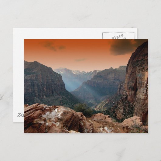 ユタ州ジオンパークの素晴らしい自然風景 ポストカード (正面/裏面)