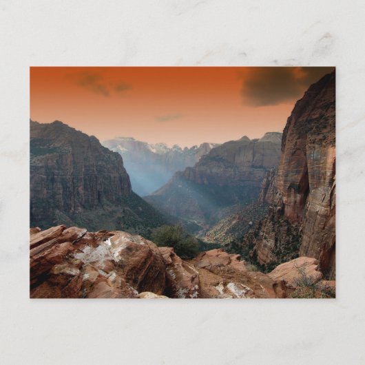 ユタ州ジオンパークの素晴らしい自然風景 ポストカード (正面)