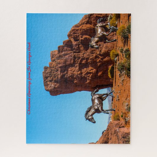 ユタ州ジョルジュ。クリスマスの挨拶 ジグソーパズル (縦)