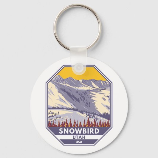 ユタ州スノーバードスキーエリア キーホルダー (正面)