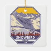 ユタ州スノーバードスキーエリア セラミックオーナメント (裏面)