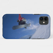 ユタ州スノーバードリゾートでのスノーボード（MR） Case-Mate iPhoneケース (裏面(横))