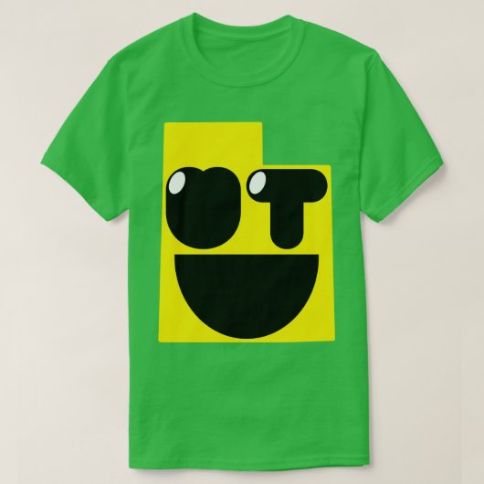 ユタ州ズオブハプフィネスUtah笑顔顔 Tシャツ (デザイン正面)