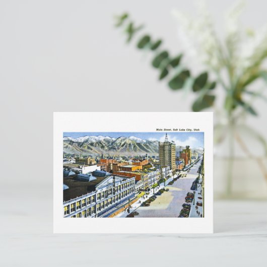 ユタ州ソルトレイクシティのメイン通り ポストカード (スタンド正面)