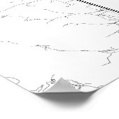 ユタ州ソルトレイクシティ(黒い色で白) ポスター (角)