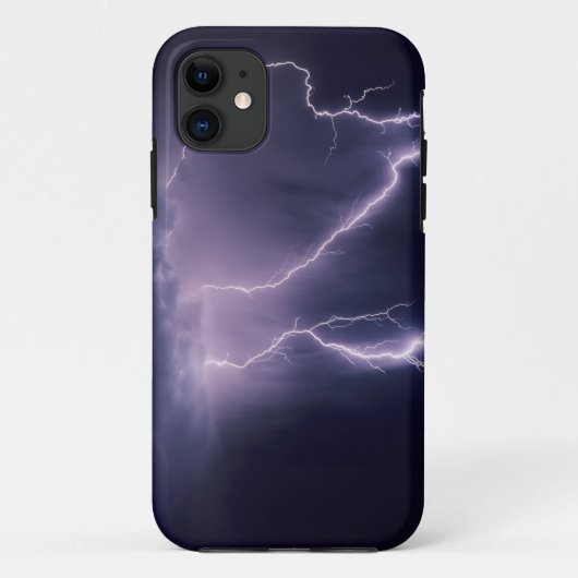 ユタ州ソルトレイクバレー上空の稲妻 Case-Mate iPhoneケース (裏面)