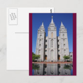 ユタ州ソルトレークシティーにあるモルモン教徒(LDS)寺院 ポストカード (正面/裏面)