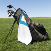 ユタ州ソルトレークシティー国旗 ゴルフタオル (グリーン)