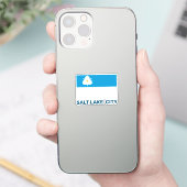 ユタ州ソルトレークシティー国旗 シール (スマートフォン)