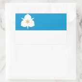 ユタ州ソルトレークシティー国旗 長方形シール (バッグ)