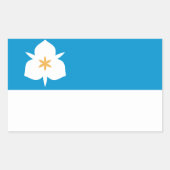 ユタ州ソルトレークシティー国旗 長方形シール (正面)