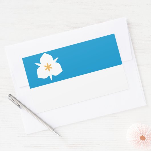 ユタ州ソルトレークシティー国旗 長方形シール (封筒)