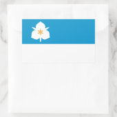 ユタ州ソルトレークシティー国旗 長方形シール (バッグ)