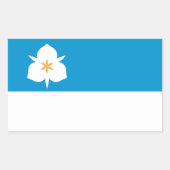 ユタ州ソルトレークシティー国旗 長方形シール (正面)