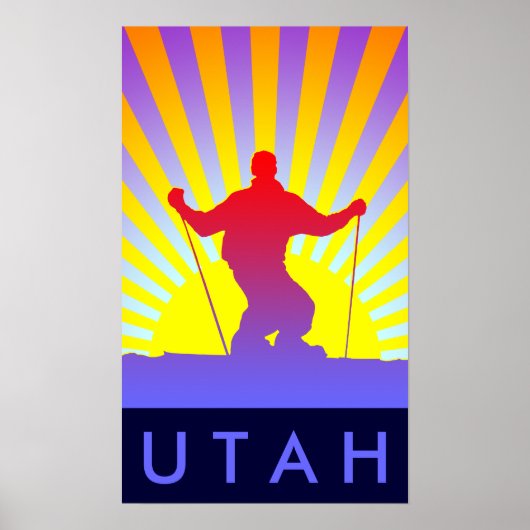 ユタ州ダウンヒルスキー ポスター (正面)