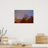 ユタ州ティンパノゴス山LDSテンプルアメリカンフォーク ポスター (キッチン)