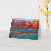 ユタ州ドミニグエズビュッテ&レイクパウエル カード (黄色い花)