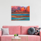 ユタ州ドミニグエズビュッテ&レイクパウエル キャンバスプリント (インサイチュ (リビング))