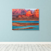 ユタ州ドミニグエズビュッテ&レイクパウエル キャンバスプリント (インサイチュ (ウッドフロア))