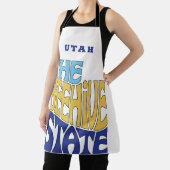 ユタ州ニックネームワードアート エプロン (インサイチュ)