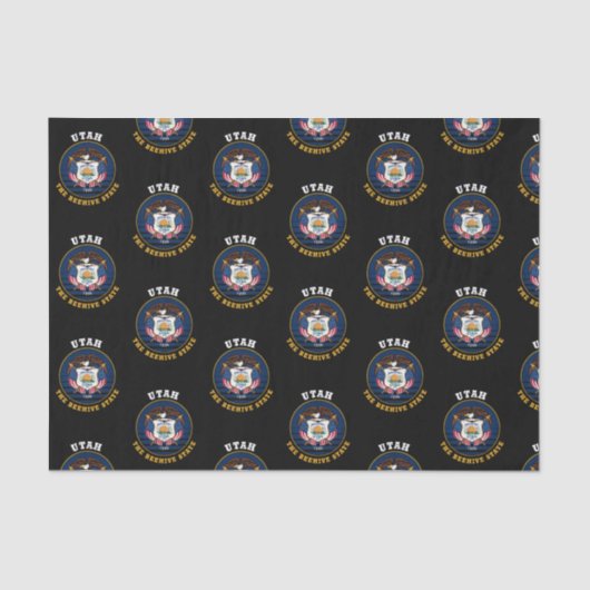 ユタ州ビーハイブ州旗 薄葉紙 (正面)