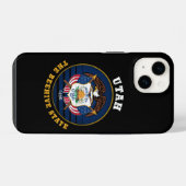 ユタ州ビーハイブ州旗 iPhoneケース (裏面横)