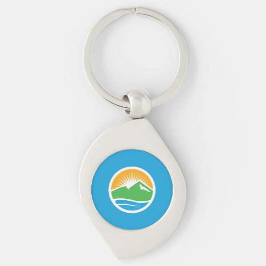 ユタ州プロボ国旗 キーホルダー (正面)