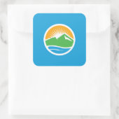 ユタ州プロボ国旗 スクエアシール (バッグ)