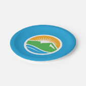 ユタ州プロボ国旗 ペーパープレート (アングル)