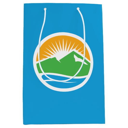 ユタ州プロボ国旗 ミディアムペーパーバッグ (正面)