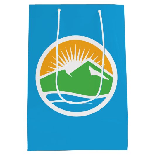 ユタ州プロボ国旗 ミディアムペーパーバッグ (裏面)