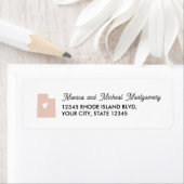 ユタ州マップ(ハート付き) - ANY COLOR ラベル (インサイチュ)