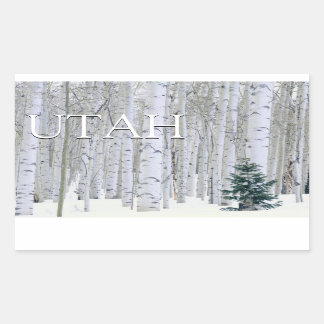 ユタ州マンティ・ラサル国有林 長方形シール