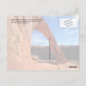 ユタ州モアブ州コロナアーチ ポストカード (裏面)