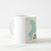 ユタ州ユタ湖の旅行地図 コーヒーマグカップ (正面左)