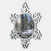 ユタ州リトルコットンウッドキャニオン スノーフレークピューターオーナメント (右)