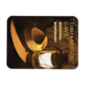 ユタ州レンジャーの帽子とランタンティンパノゴスの洞窟 マグネット (横)