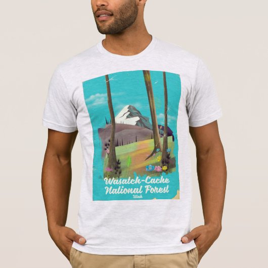 ユタ州ワサッチ・キャッシュ国有林のバケーション・ポスター Tシャツ (正面)