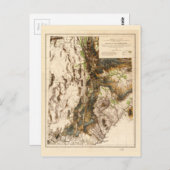 ユタ州地図(1878年) ポストカード (正面/裏面)