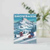 ユタ州山オグデンでスノーバンススキー ポストカード (スタンド正面)