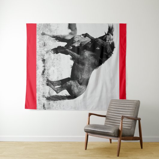 ユタ州戦スタリオンタペストリーの野生の馬 タペストリー (インサイチュ(横))